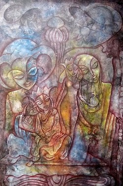 Vierge Endormie 30/40 Acrylique sur toile