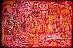 Offrande 40/69 acrylique sur toile