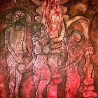 Péché Universelle 36/40 Acrylique sur toile      US $2500