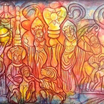 Le Joyau 40/60 acrylique sur toile US $ 5500